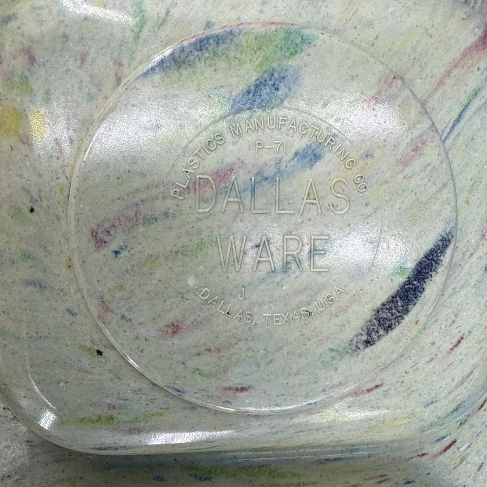 Dallas Ware Confetti Spatter Melmac Divided Dinner Lunch Serving Tray # P-71